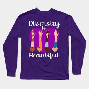 Vitiligo Awareness Diversity is Beautiful Girls Womens Long Sleeve T-Shirt